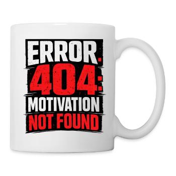 404 - Motivation non trouvée minimaliste - Mug blanc - blanc - Droite