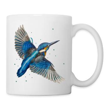 Eisvogel im Flug - Tasse - Weiß - Rechts