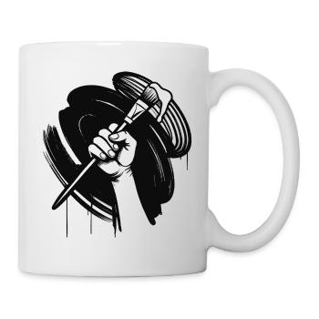 PAINT IT BLACK - black & white  - Mug blanc - blanc - Droite