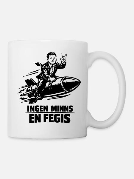 Feige Reiter auf der Rakete - Tasse - Weiß