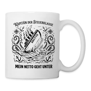 Kapitän Der Steuerklasse - Tasse - Weiß - Rechts
