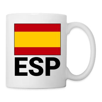 Sportliche Spanien Flagge mit ESP Abkürzung - Tasse - Weiß - Rechts