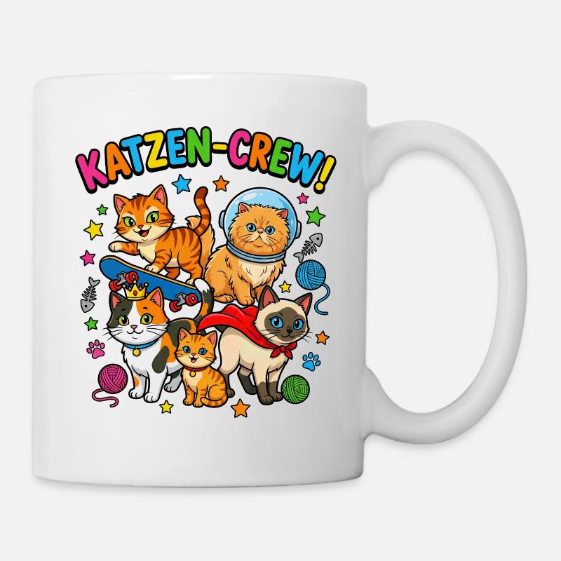 CatsCrew Skate Space - Mug - white