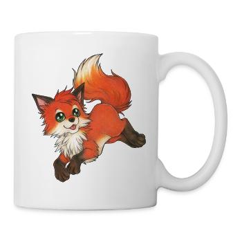 Niedliches Fuchs Kind Geschenkidee für Fuchsfan - Tasse - Weiß - Rechts