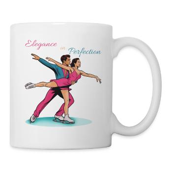 Eleganz auf dem Eis, Eiskunstlauf - Tasse - Weiß - Rechts