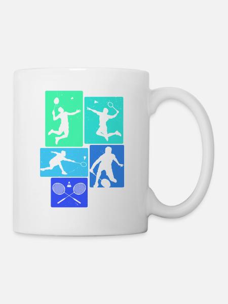  badminton  - Tasse - Weiß