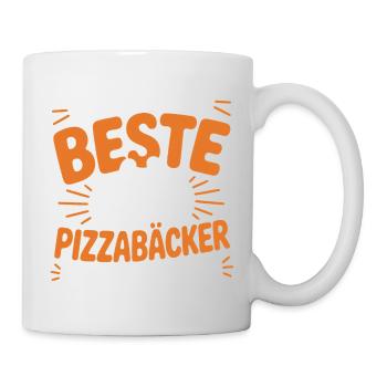 Pizzabäcker Geschenkidee - Tasse - Weiß - Rechts
