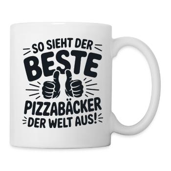 Pizzabäcker Geschenkidee - Tasse - Weiß - Rechts