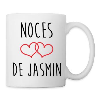 Hochzeitstag – Jasmine-Hochzeit (66 Jahre) - Tasse - Weiß - Rechts