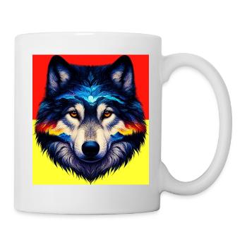 Loup - Mug blanc - blanc - Droite