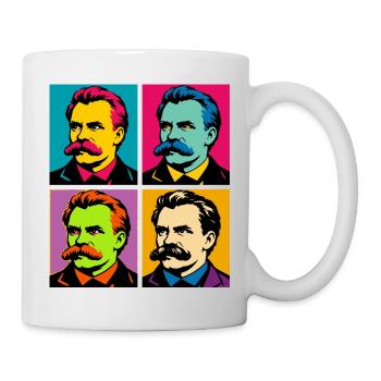 Friedrich Nietzsche Pop Portraits - Mug blanc - blanc - Droite