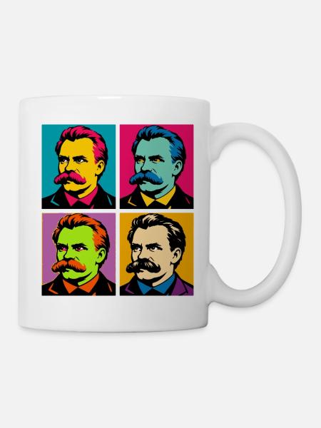 Friedrich Nietzsche Pop-Porträts - Tasse - Weiß