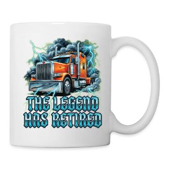Chauffeur de semi-remorque Trucker Reitred - Mug blanc - blanc - Droite