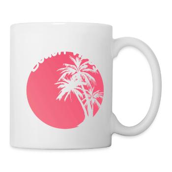 Beach Vibes Palm Sunset Design - Tasse - Weiß - Rechts