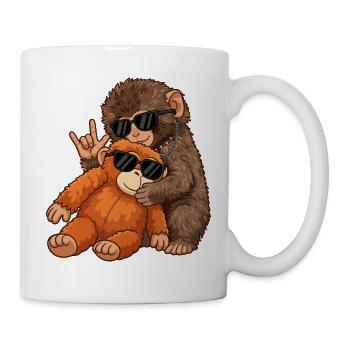 Monkey Punch Rock Music Funny Gift - Mug - white - Right