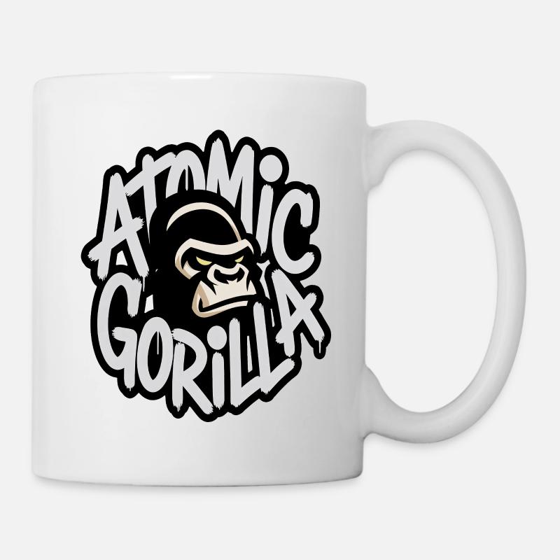 Emblème graffiti du gorille atomique - Mug blanc - blanc