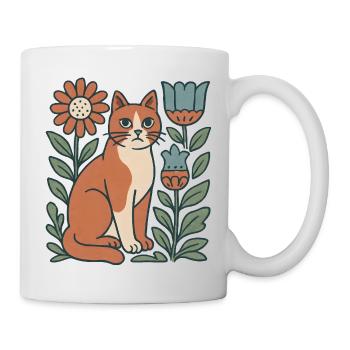 Katzengarten Blütenfreund Katze - Tasse - Weiß - Rechts