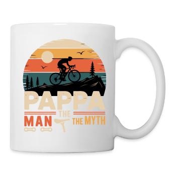 Pappa cycliste la fégende vélo vélo vélo - Mug - white - Right