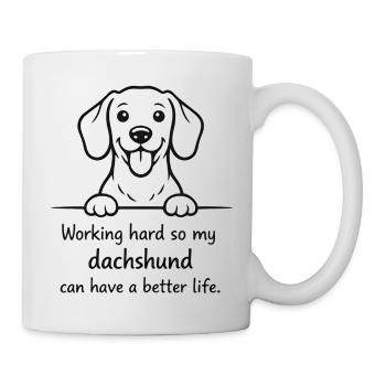 Mon teckel peut avoir une vie meilleure - Mug blanc - blanc - Droite