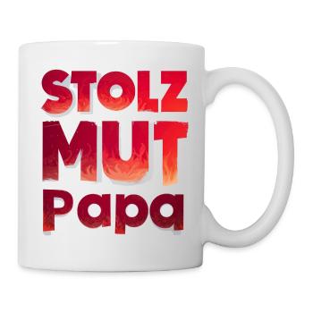 Idée cadeau pour les pompiers Papa Pride Courage Strength - Mug blanc - blanc - Droite