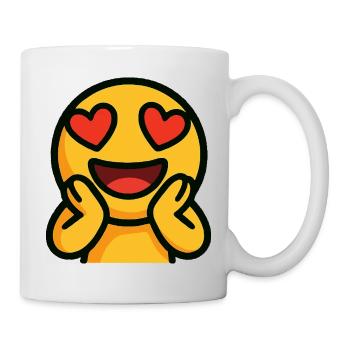 Emoticon Heart Eyes Bright - Mug - white - Right