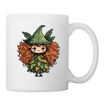 Waldfee Blattkleid - Tasse - Weiß - Rechts