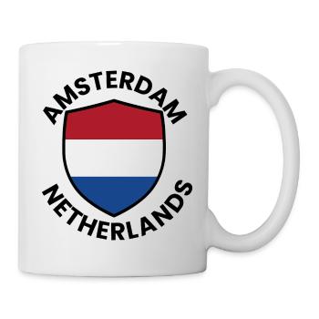 Amsterdam Shield Dutch Flag - Mug - white - Right