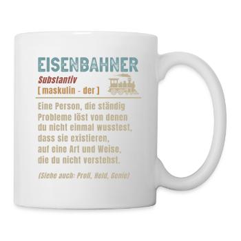 Railwayman Definition Railway Locomotive - Mug - white - Right