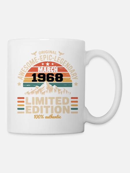 Vintage Anniversary March 1968 March 1968 - Mug - white