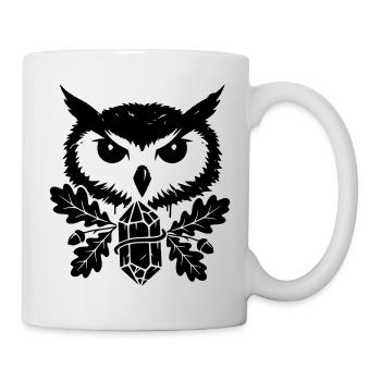 Fantasy Owl Crystal Tattoo - Mug - white - Right