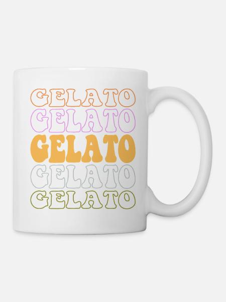 Gelato Eiskrem - Tasse - Weiß