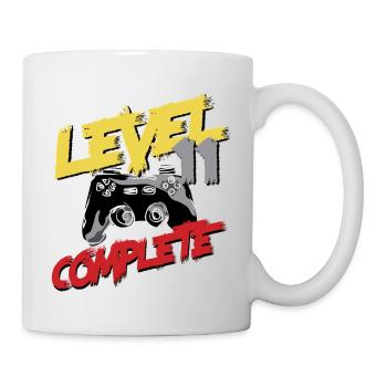 Level Complete Graffiti Controller 11 Jahre bday - Tasse - Weiß - Rechts