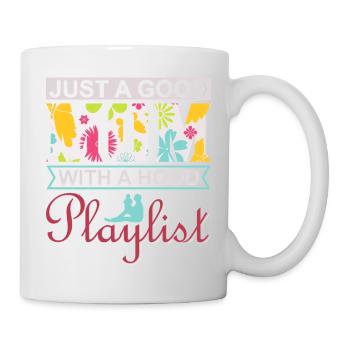 Juste une bonne maman avec une cagoule Chemise de playlist - Mug blanc - blanc - Droite