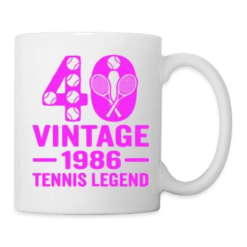 40e anniversaire du tennis 1986, chemise élégante - Mug blanc - blanc - Droite