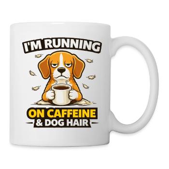 Caffeinated Pup: Dog Hair Humor - Mug - white - Right