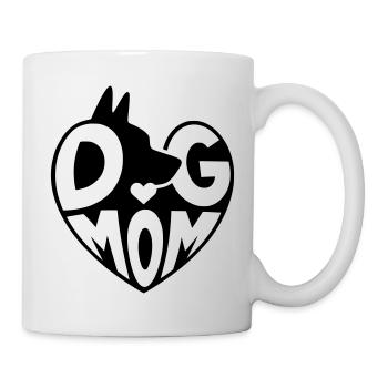 Maman de chien, Cœur de maman de chien - Mug blanc - blanc - Droite