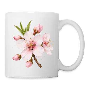 Almond Blossom Pink Spring Flower - Mug - white - Right