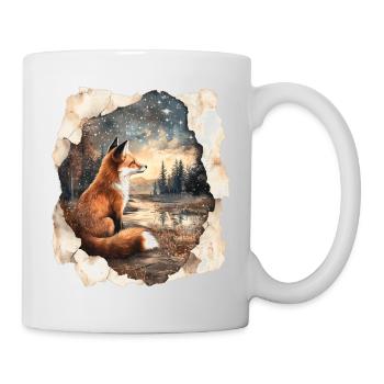 Fuchs Sterne - Tasse - Weiß - Rechts