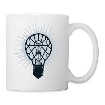 Idée éclatante : Ampoule d’inspiration - Mug blanc - blanc - Droite
