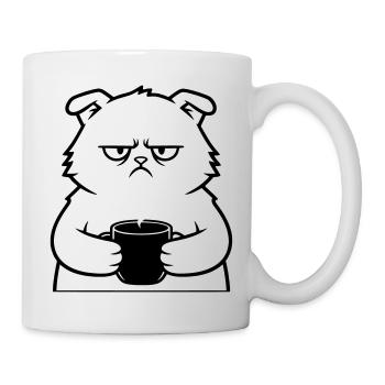 Nasty Cat Coffee Outline - Mug - white - Right