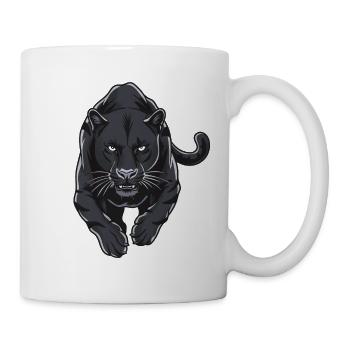 Schwarzer Panther Sprinter Illustration - Mug blanc - blanc - Droite