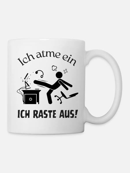 Frust im Büro - Keep calm - Tasse - Weiß