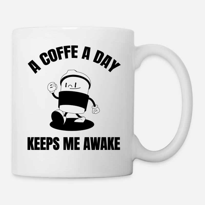 A coffee a day - Tasse - Weiß
