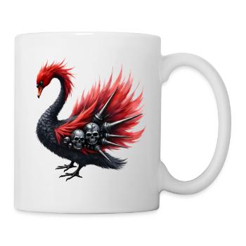 Schattenrabe mit Totenköpfen und Stacheln - Tasse - Weiß - Rechts
