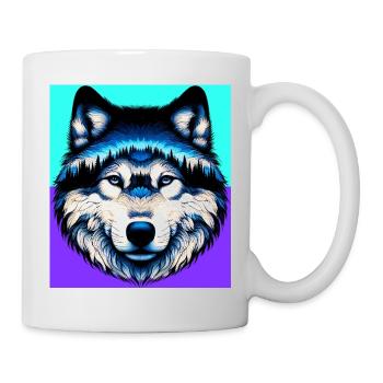 Loup - Mug blanc - blanc - Droite