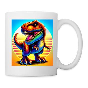 Dinosaurier - Tasse - Weiß - Rechts