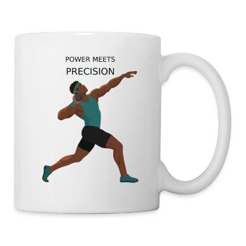 Power Meets Precision - Shot Put - Mug - white - Right