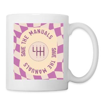 Save The Manuals Design für Petrolheads - Lila - Tasse - Weiß - Rechts