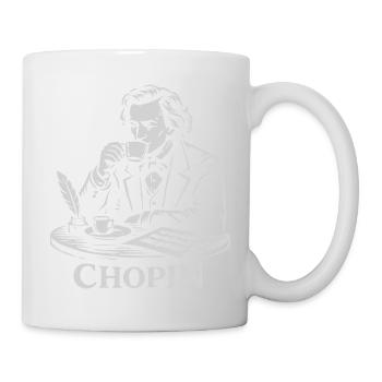 Chopin Coffee Portrait Vintage Line Art - Mug - white - Right