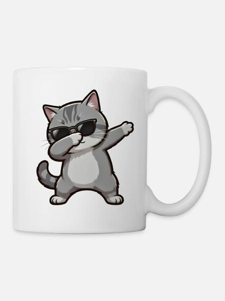 Dabbing Britisch Kurzhaar - Tasse - Weiß